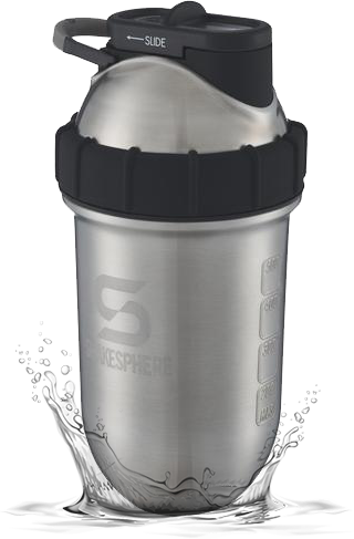 Protein shaker bottle 24.6 Fl Oz ShakeSphere Tumbler Double Wall Steel Original