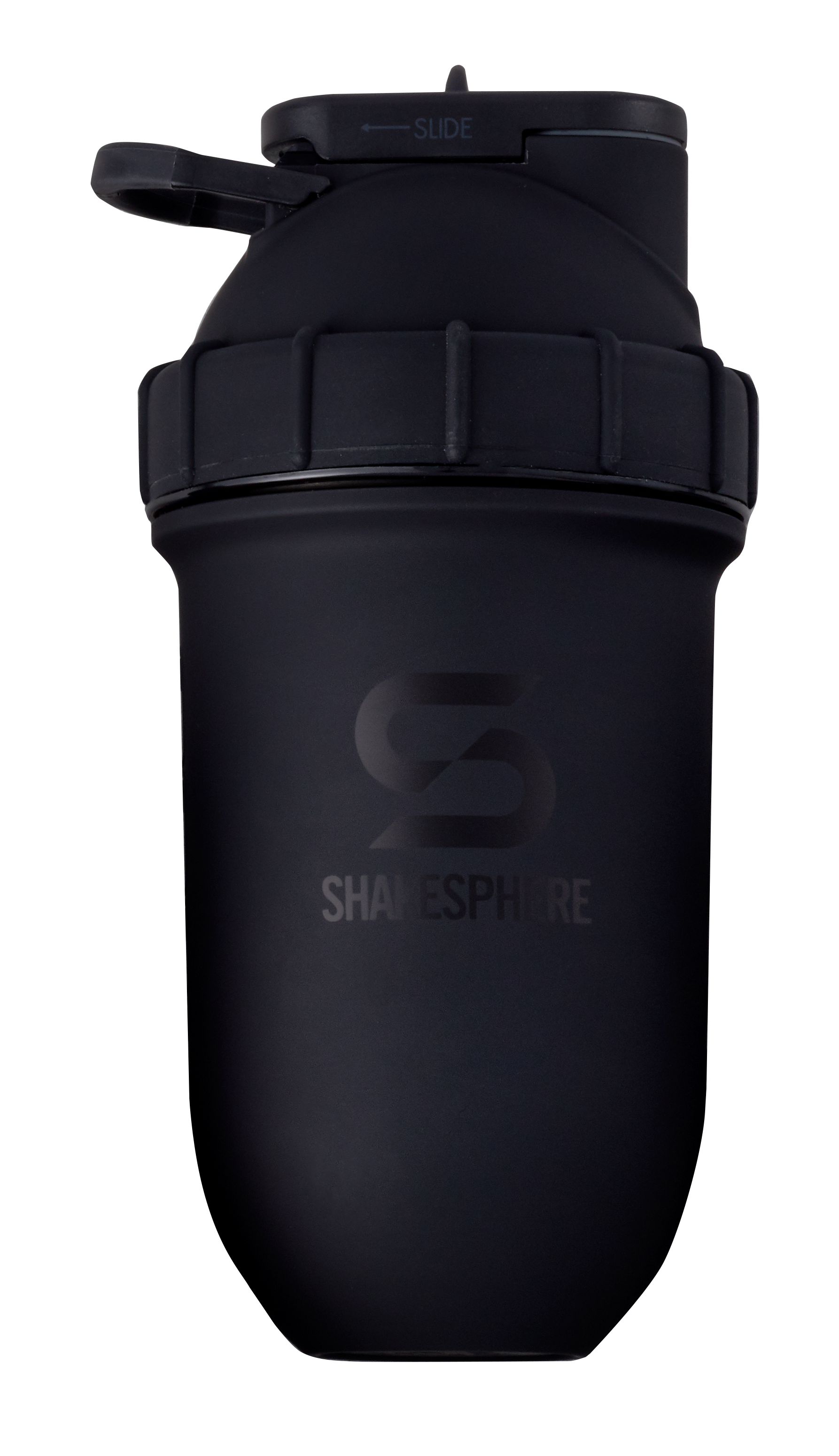 Protein shaker bottle 24.6 Fl Oz ShakeSphere Tumbler Double Wall Steel Matte Black 