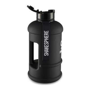 1.3L ShakeSphere Hydration Jug Matte Black/White Logo - ShakeSphere 