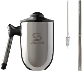 ShakeSphere Thermal Coffee Cup Steel Mirror Silver