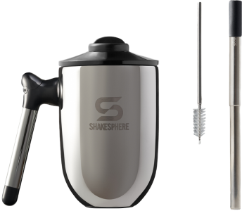 ShakeSphere Thermal Coffee Cup Steel Mirror Silver