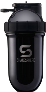 Protein shaker bottle 24.6 Fl Oz Double Wall Steel Mirrored Black