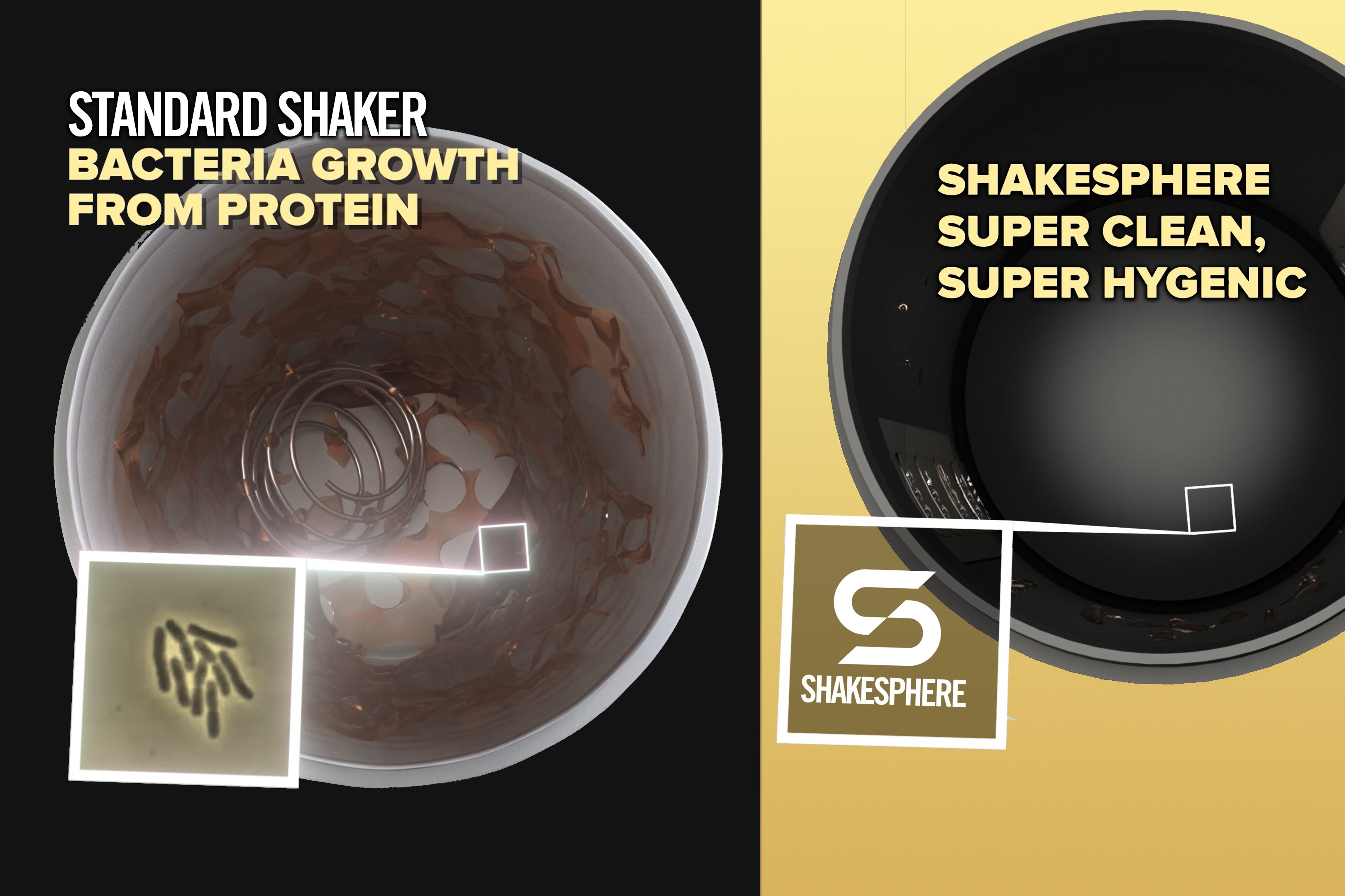 ShakeSphere Tumbler View | Shaker Bottles | 700ml - Rose Gold & Clear