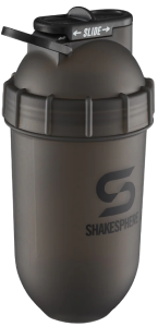 Protein shaker bottle 24.6 Fl Oz "Tumbler Original" Frosted Black/Black Logo