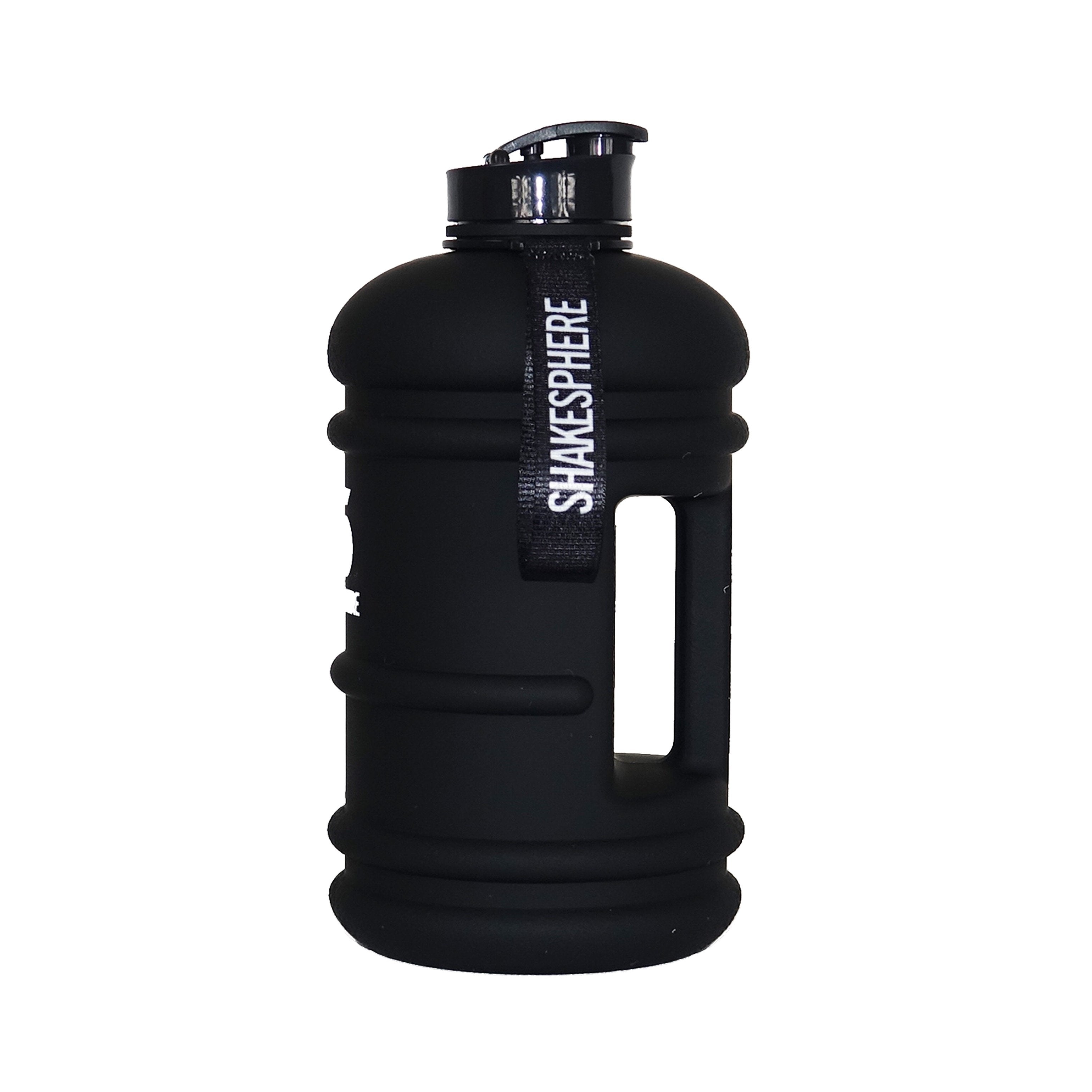 2.2L ShakeSphere Hydration Jug Matte Black/White Logo - ShakeSphere