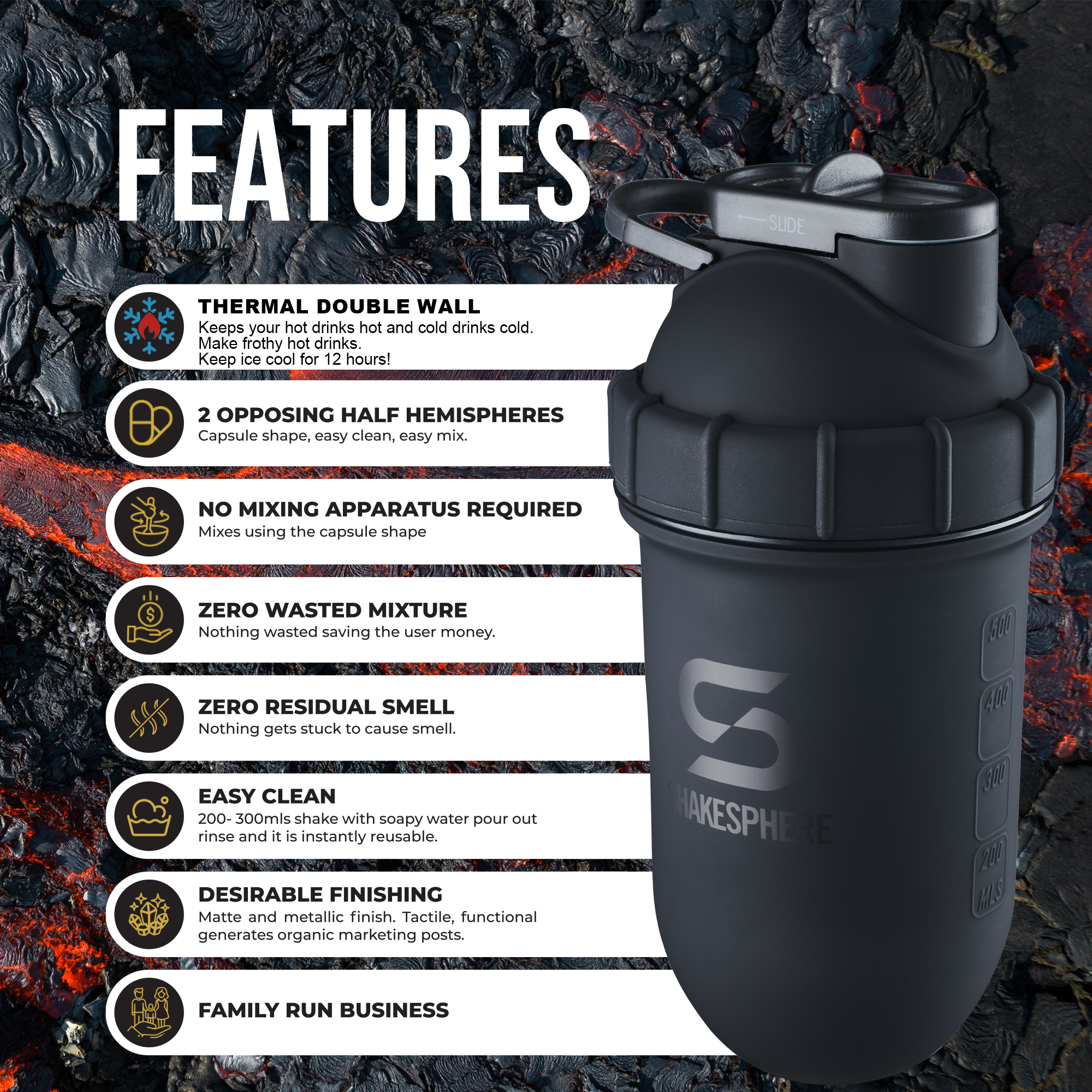 Protein Shaker - Premium Insulated Stainless Steel with Mixer Ball –  Veloforte