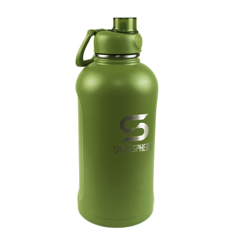 ShakeSphere Stainless Steel water bottle 67.6 Fl Oz Camo Green
