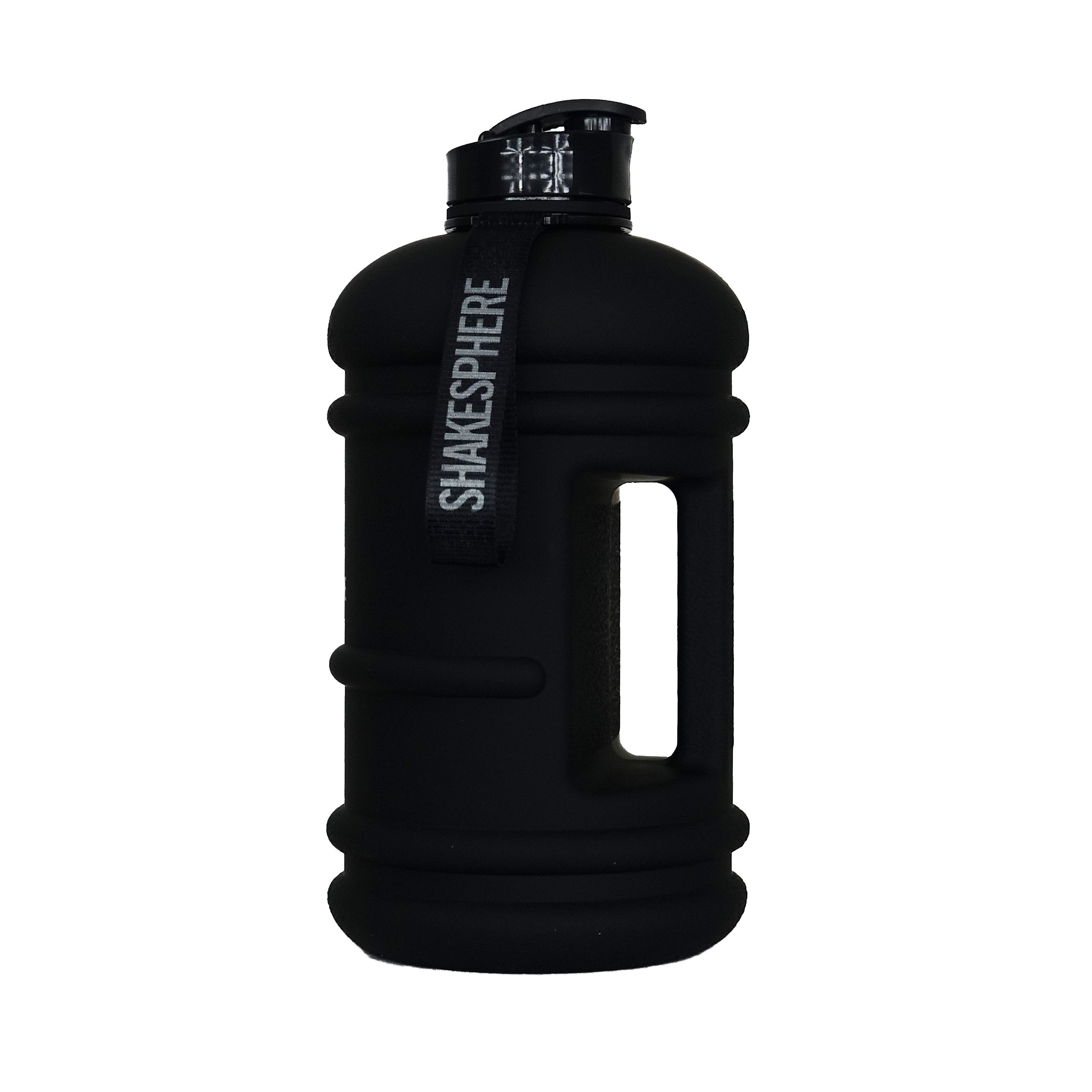 2.2L ShakeSphere Hydration Jug Matte Black/Black Logo - ShakeSphere