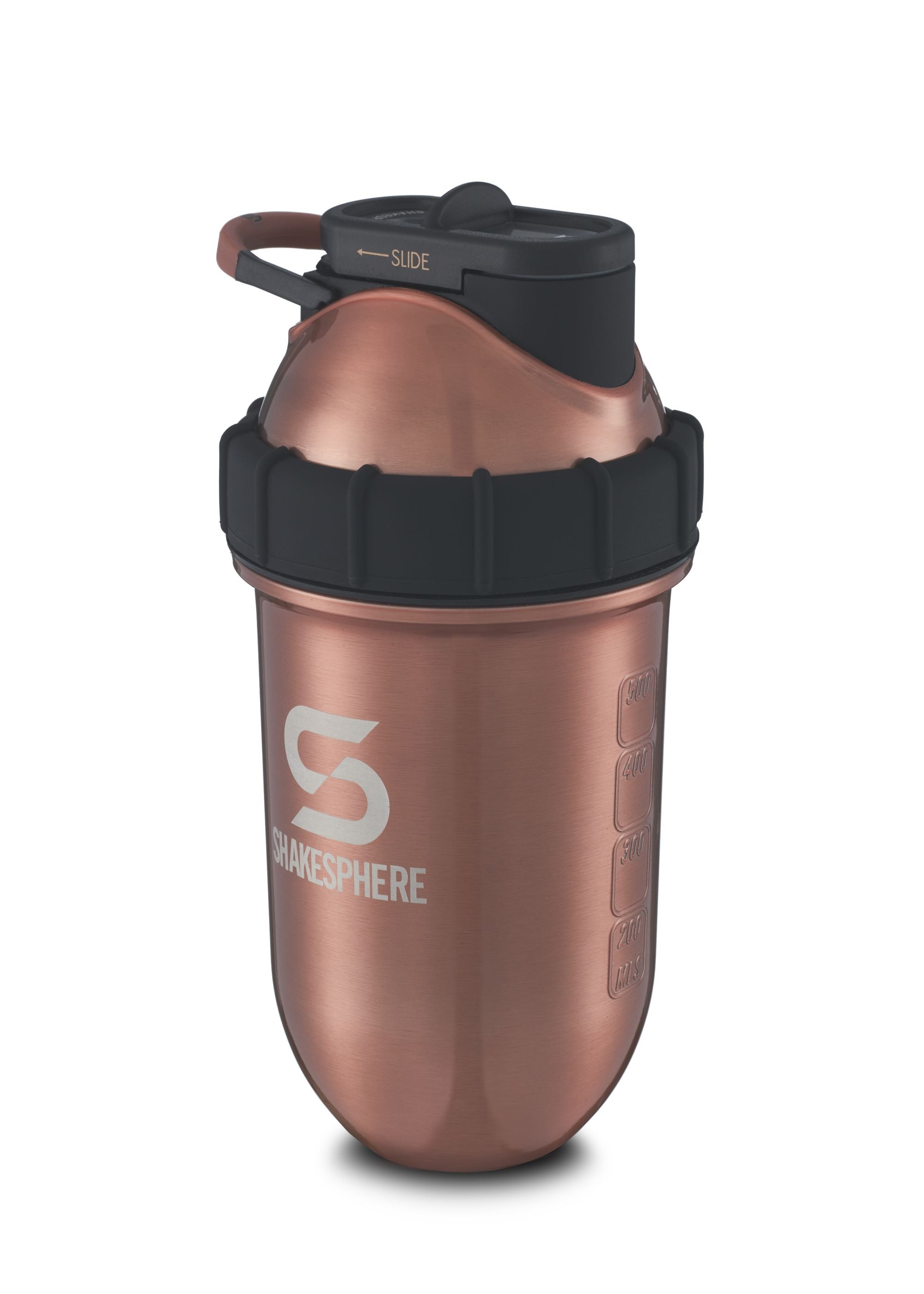 D.Y.A 12 Ounce Round Polypropylene Stainless Steel Protein Shaker Bottle