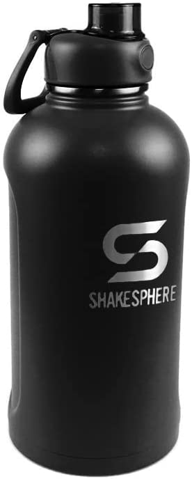 ShakeSphere Stainless Steel water bottle 67.6 Fl Oz Black 