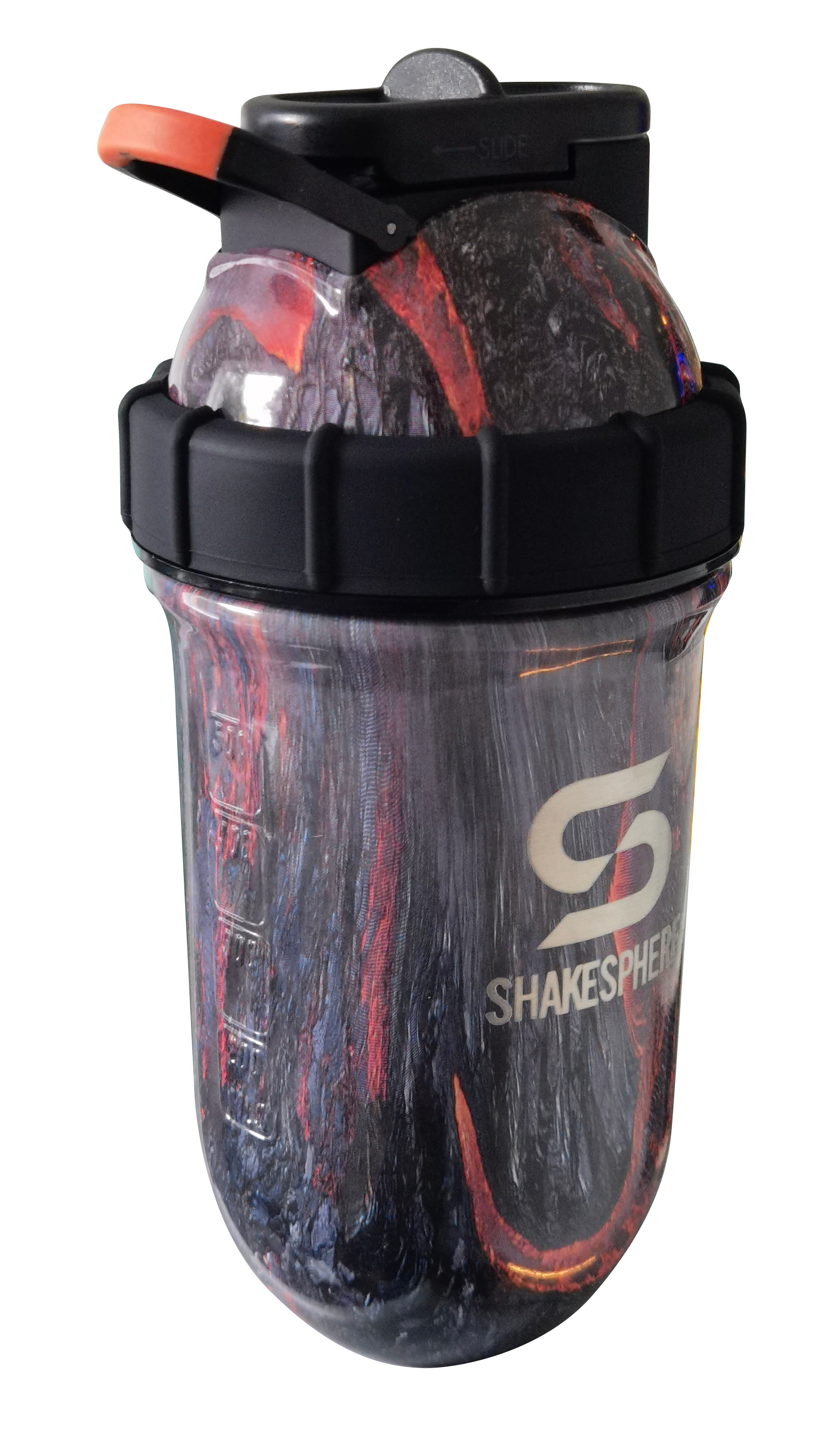 SHAKESPHERE Tumbler STEEL: Protein Shaker Bottle Keeps Hot Drinks HOT &  Cold Drinks COLD, 24 oz. No Blending Ball or Whisk Needed - Lava